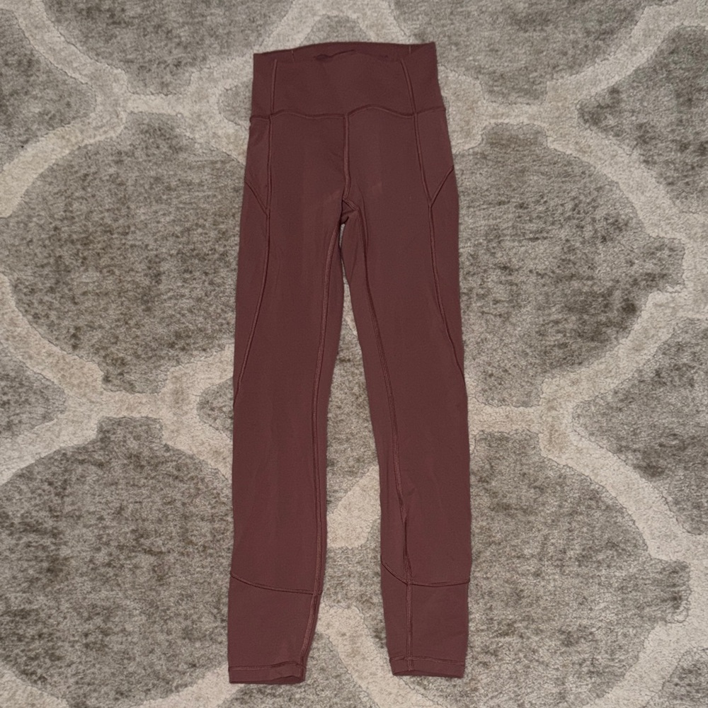 High-Waisted Burgundy Leggings